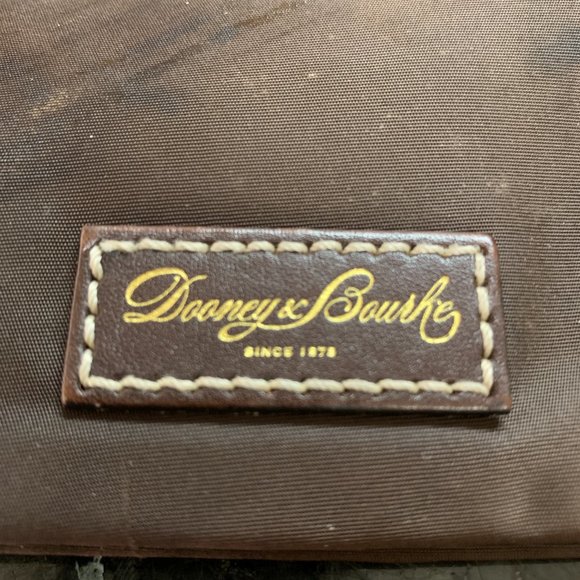 Dooney & Bourke Brown Nylon North South Triple Zip Bag - Picture 4 of 7